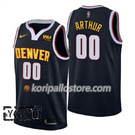 Denver Nuggets Darrell Arthur 00 2018-2019 Nike Navy Lasten Pelipaidat Swingman